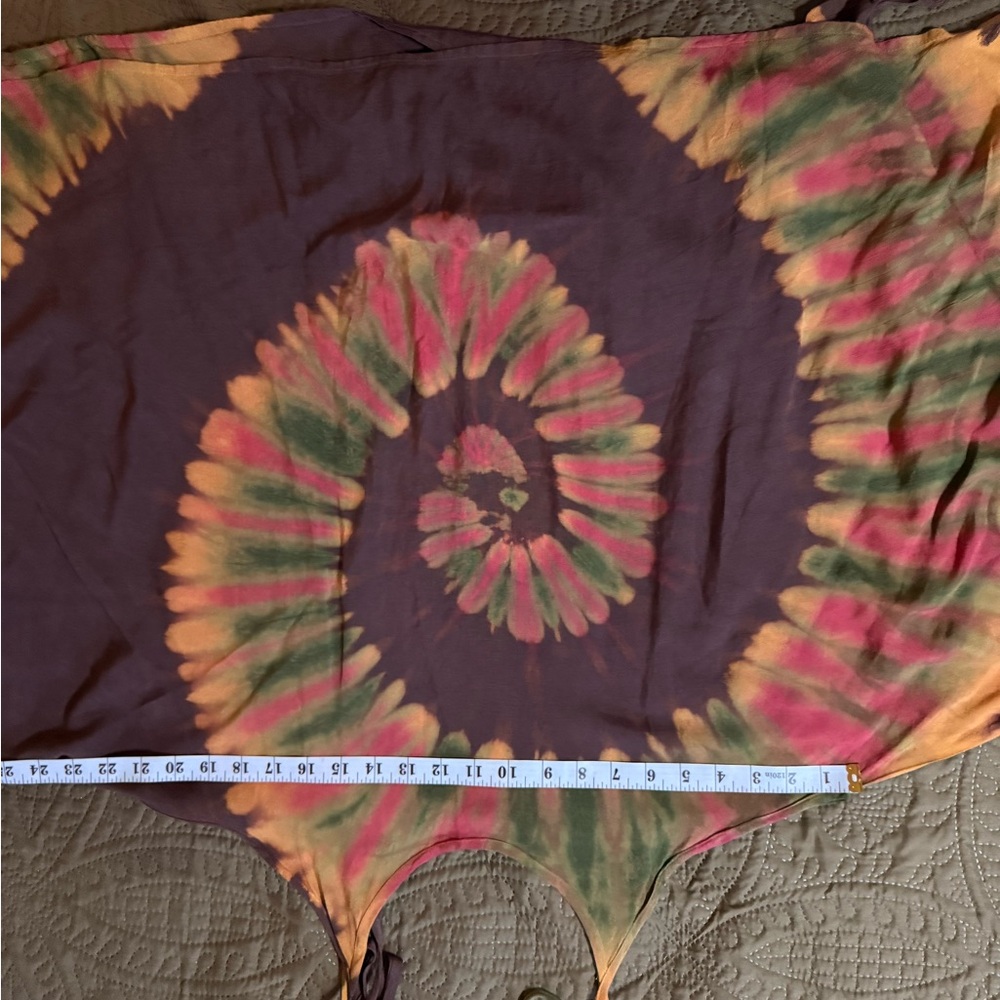 Boho Spiral Tie-Dye Fringe Dress (Handmade Style) - Picture 5 of 5